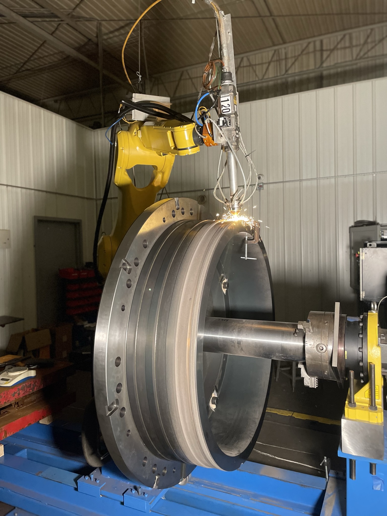 Flywheel Laser Cladding